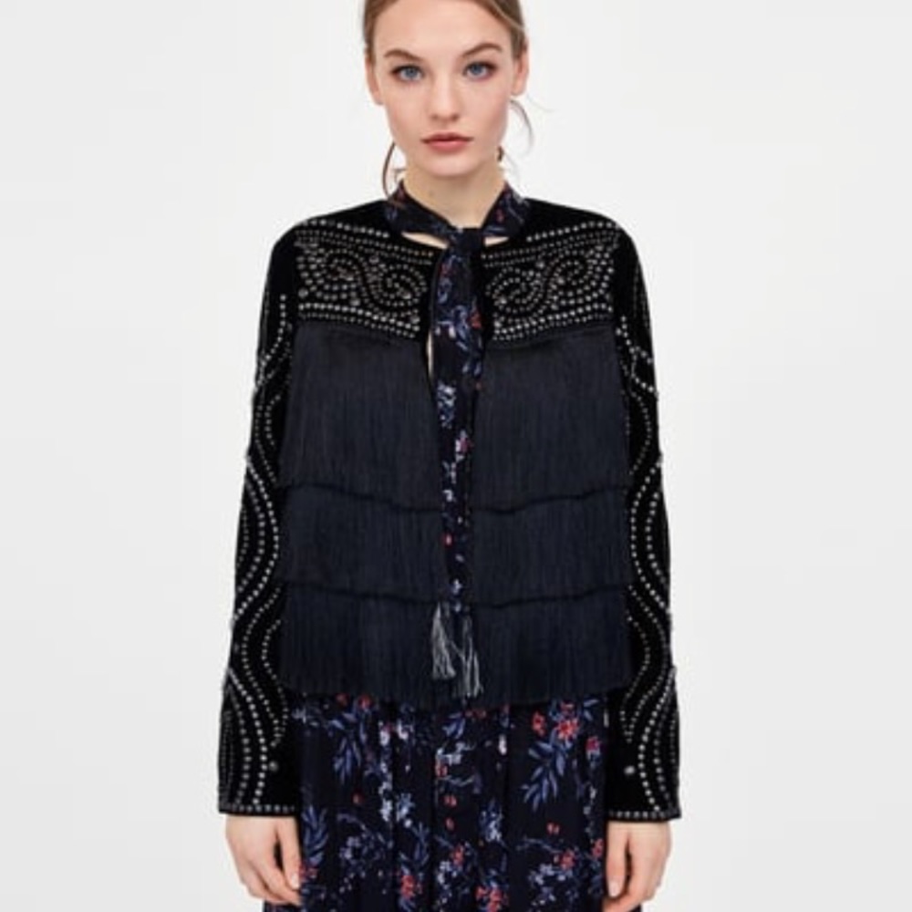 COPY - Fringed velvet jacket